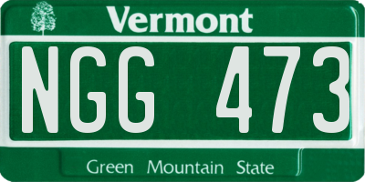 VT license plate NGG473
