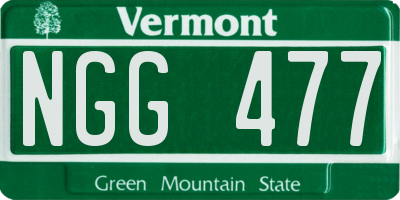 VT license plate NGG477
