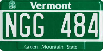 VT license plate NGG484