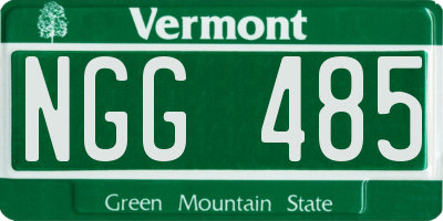 VT license plate NGG485