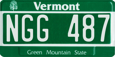 VT license plate NGG487