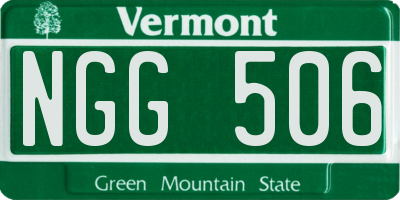 VT license plate NGG506