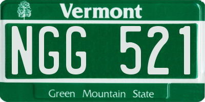 VT license plate NGG521