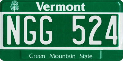 VT license plate NGG524