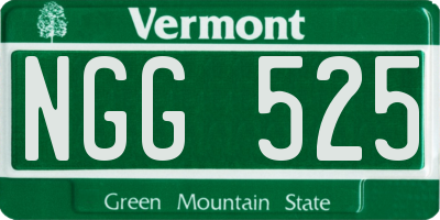 VT license plate NGG525