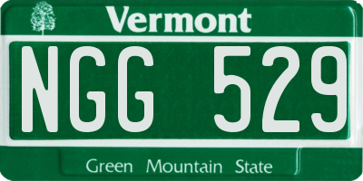 VT license plate NGG529