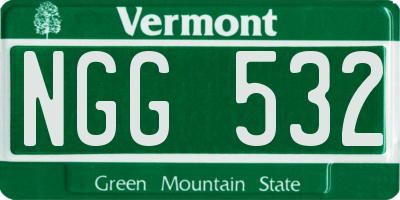 VT license plate NGG532