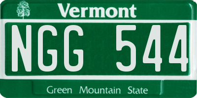 VT license plate NGG544