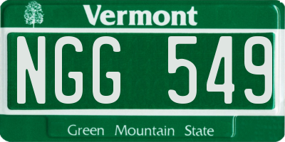 VT license plate NGG549