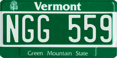 VT license plate NGG559