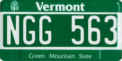 VT license plate NGG563