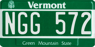 VT license plate NGG572
