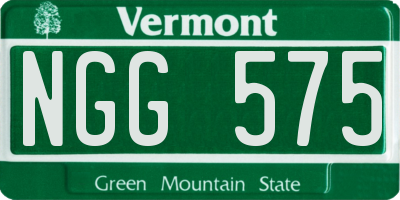 VT license plate NGG575
