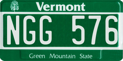 VT license plate NGG576