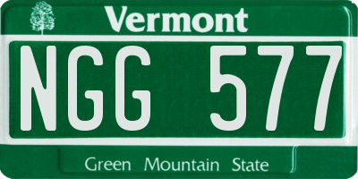 VT license plate NGG577