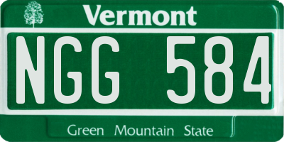 VT license plate NGG584