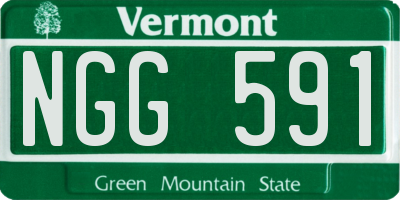 VT license plate NGG591