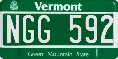 VT license plate NGG592