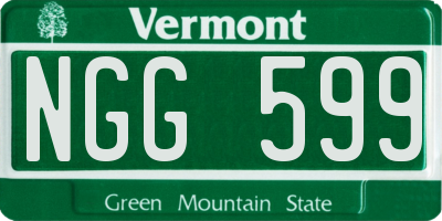 VT license plate NGG599