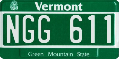 VT license plate NGG611