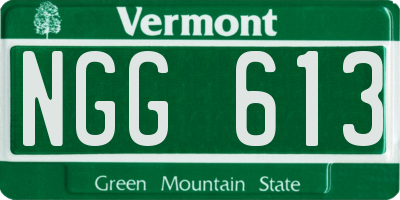 VT license plate NGG613