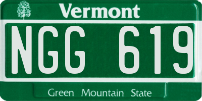 VT license plate NGG619