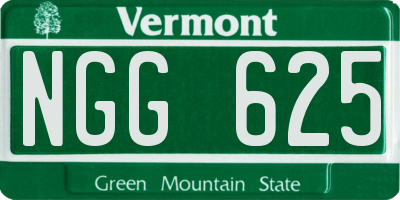 VT license plate NGG625
