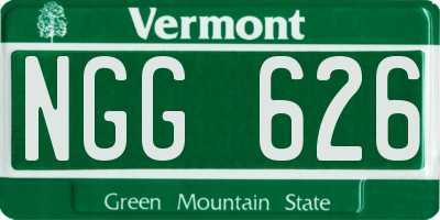 VT license plate NGG626
