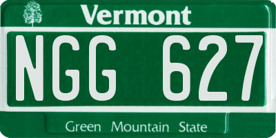 VT license plate NGG627