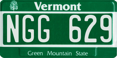 VT license plate NGG629