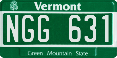 VT license plate NGG631