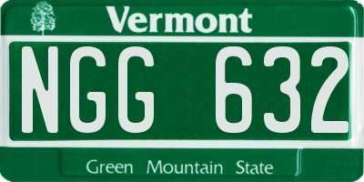 VT license plate NGG632