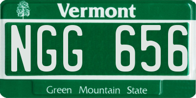 VT license plate NGG656