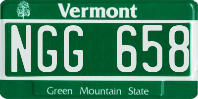 VT license plate NGG658