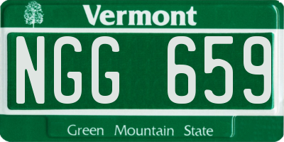 VT license plate NGG659