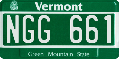 VT license plate NGG661