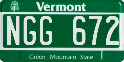 VT license plate NGG672