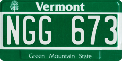 VT license plate NGG673