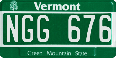 VT license plate NGG676