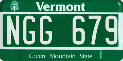 VT license plate NGG679