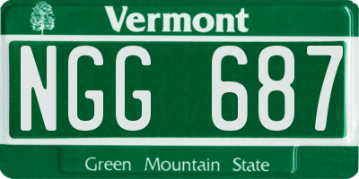 VT license plate NGG687