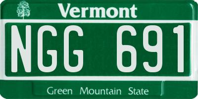 VT license plate NGG691