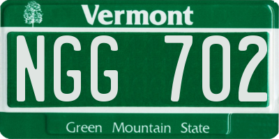 VT license plate NGG702