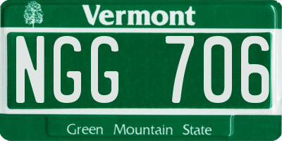 VT license plate NGG706