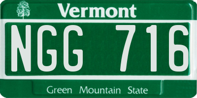 VT license plate NGG716