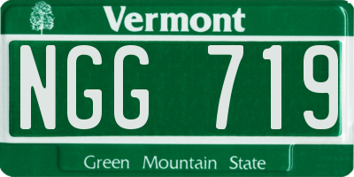 VT license plate NGG719