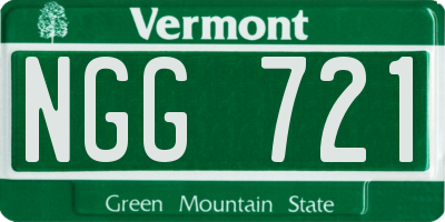 VT license plate NGG721