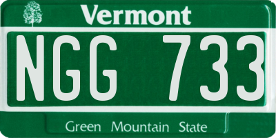 VT license plate NGG733