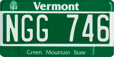 VT license plate NGG746