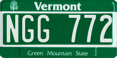 VT license plate NGG772